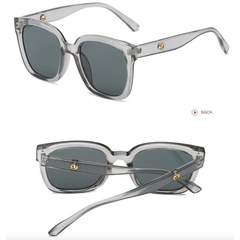 Square Sunglasses Fashion Frames Trendy Designer Style - Picture 5 of 6